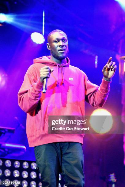 Stormzy joins Jorja Smith on stage at Somerset House Summer Series on July 13, 2018 in London, England.