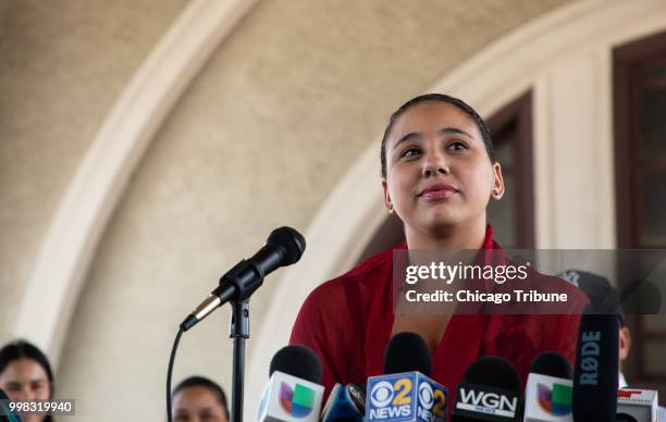 Assault victim Mia Irizarry at Humboldt Park Boat House in Chicago on Friday, July 13, 2018. She was assaulted by Timothy Trybus in Caldwell Woods...