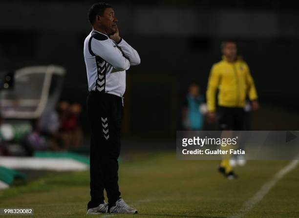Vitoria Setubal head coach Lito Vidigal from Portugal in action during the Pre-Season Friendly match between SL Benfica and Vitoria Setubal at...
