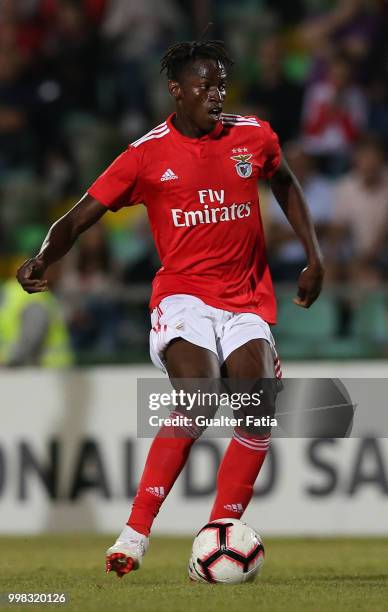 Benfica midfielder Alfa Semedo from Guinea Bissau in action during the Pre-Season Friendly match between SL Benfica and Vitoria Setubal at Estadio do...