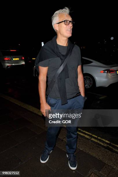 Martin Kemp seen leaving Annabels private club Mayfair on July 13, 2018 in London, England.