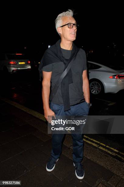 Martin Kemp seen leaving Annabels private club Mayfair on July 13, 2018 in London, England.