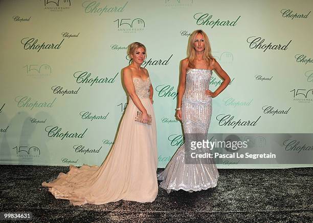 Hofit Golan and Lady Victoria Hervey attend the Chopard 150th Anniversary Party at Palm Beach, Pointe Croisette during the 63rd Annual Cannes Film...