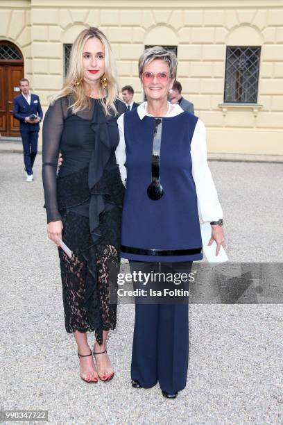 Elisabeth von Thurn und Taxis and her mother Gloria von Thurn und Taxis attend the Thurn & Taxis Castle Festival 2018 - 'Tosca' Opera Premiere on...