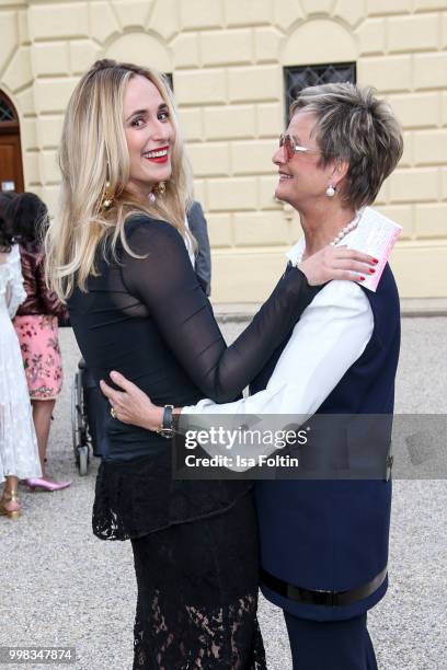 Elisabeth von Thurn und Taxis and her mother Gloria von Thurn und Taxis attend the Thurn & Taxis Castle Festival 2018 - 'Tosca' Opera Premiere on...