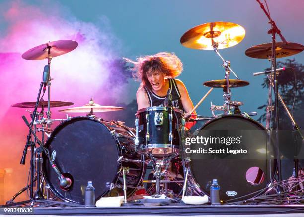 Zoltan Chaney performs with Vince Neil at Detroit Riverfront on July 13, 2018 in Detroit, Michigan.