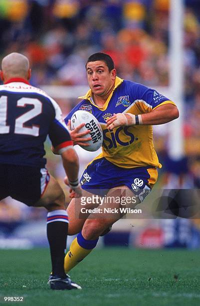 Nathan Cayless for Parramatta in action during the NRL fourth qualifying final match played between the Parramatta Eels and the New Zealand Warriors...