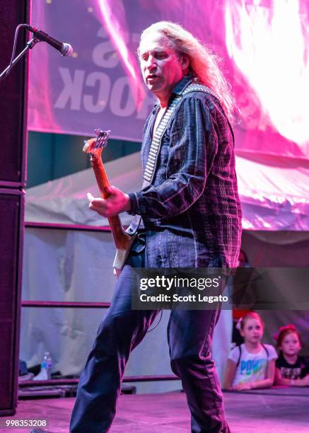 Dana Strum of the Vince Neil band performs at Detroit Riverfront on July 13, 2018 in Detroit, Michigan.