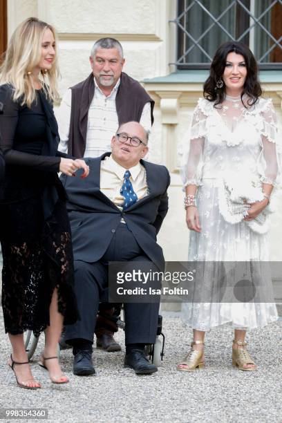 Elisabeth von Thurn und Taxis, Reinhard Soell and his partner Swetlana Panfilow attend the Thurn & Taxis Castle Festival 2018 - 'Tosca' Opera...