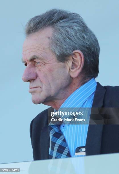 Trainer Gerald Ryan looks on during Sydney Racing at Rosehill Gardens on July 14, 2018 in Sydney, Australia.