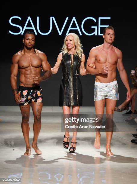 Designer Elizabeth Southwood and models walks the runway for Sauvage Swimwear at Miami Swim Week powered by Art Hearts Fashion Swim/Resort 2018/19 at...