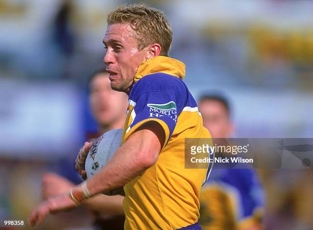 Brett Hodgson for Parramatta in action during the NRL fourth qualifying final match played between the Parramatta Eels and the New Zealand Warriors...