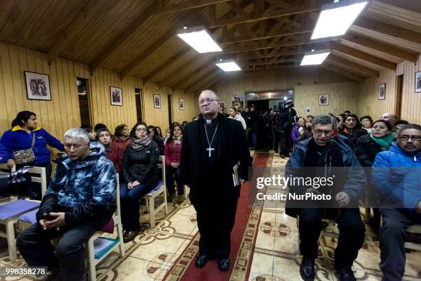 Monsignor Scicluna, the main expert on sexual crimes of the Vatican, met with members of the Community of the Holy Spirit Chapel on the second day of...