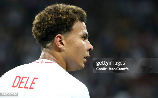 Dele Alli of England during the 2018 FIFA World Cup Russia Semi Final match between England and Croatia at Luzhniki Stadium on July 11, 2018 in...