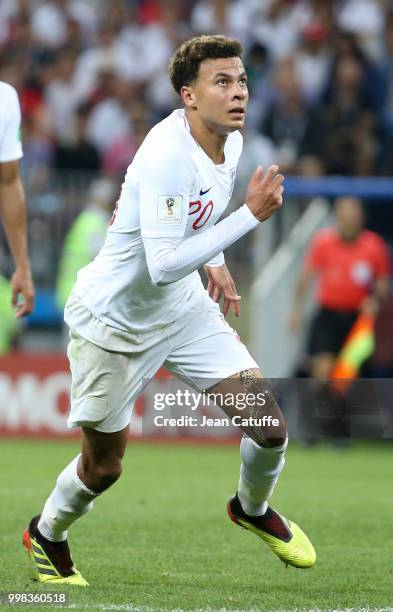 Dele Alli of England during the 2018 FIFA World Cup Russia Semi Final match between England and Croatia at Luzhniki Stadium on July 11, 2018 in...