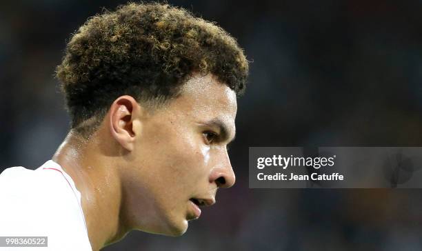 Dele Alli of England during the 2018 FIFA World Cup Russia Semi Final match between England and Croatia at Luzhniki Stadium on July 11, 2018 in...