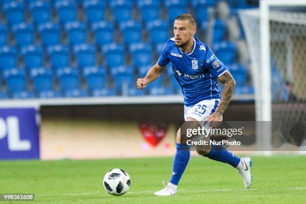 During UEFA Europa League Elimination First qualifying round match between Lech Poznan and Gandzasar Kapan at Stadium Miejski in Poznan, Poland, on...