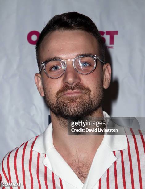 Actor Micah Stock attends the 2018 Outfest Los Angeles screening of "Bonding" at Harmony Gold on July 13, 2018 in Los Angeles, California.