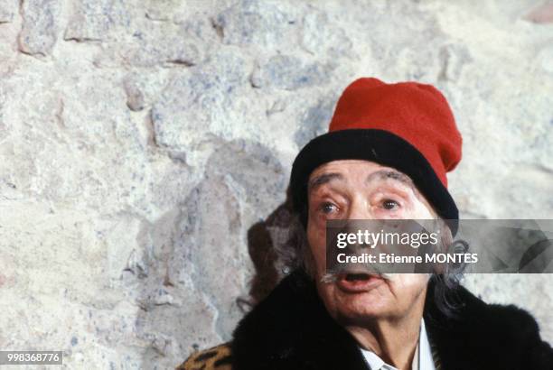 Portrait de Salvador Dali le 24 octobre 1980 à Figueres, Espagne.