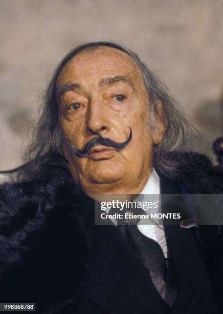 Portrait de Salvador Dali le 11 novembre 1978 à Figueres, Espagne.