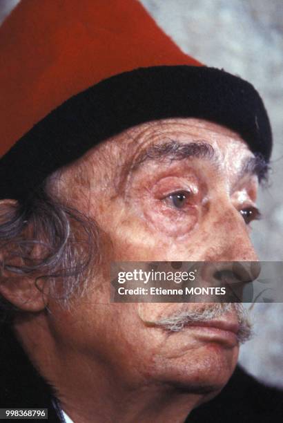 Portrait de Salvador Dali le 24 octobre 1980 à Figueres, Espagne.