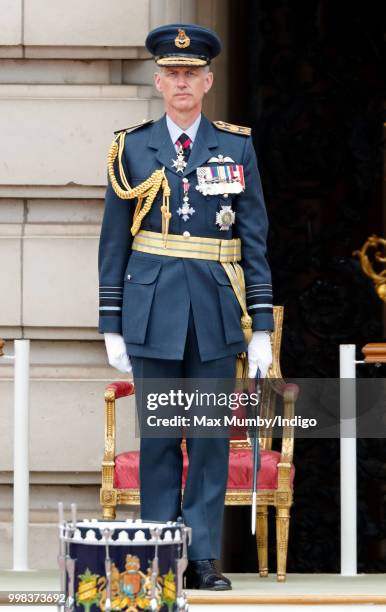 Chief of the Air Staff, Air Chief Marshal Sir Stephen Hillier attends a ceremony to mark the centenary of the Royal Air Force on the forecourt of...