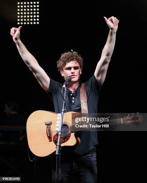 Vance Joy performs during the 2018 Forecastle Music Festival at Louisville Waterfront Park on July 13, 2018 in Louisville, Kentucky.