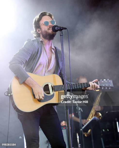 Father John Misty performs during the 2018 Forecastle Music Festival at Louisville Waterfront Park on July 13, 2018 in Louisville, Kentucky.