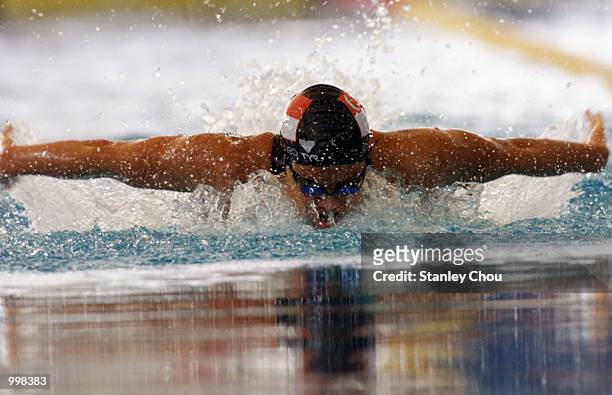 Joscelin Yeo of Singapore in action during the Women's 100m Butterfly Final held at the National Aquatics Centre, Bukit Jalil, Kuala Lumpur, Malaysia...