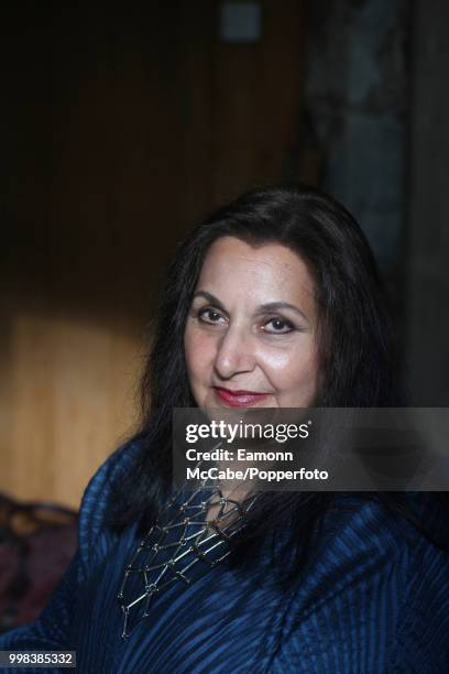 Poet and film maker Imtiaz Dharker, Aldeburgh, Suffolk, 19th June 2017.