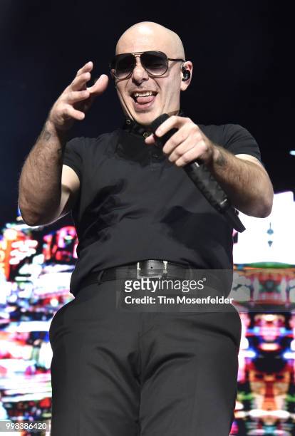 Pitbull performs at Lake Tahoe Outdoor Arena At Harveys on July 13, 2018 in Stateline, Nevada.