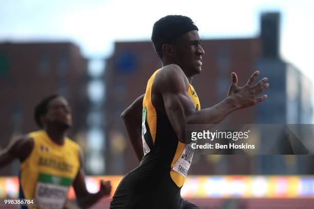 Malik James-King of Jamaica in action during heat 3 of the men's 400m hurdles semi finals on day four of The IAAF World U20 Championships on July 13,...
