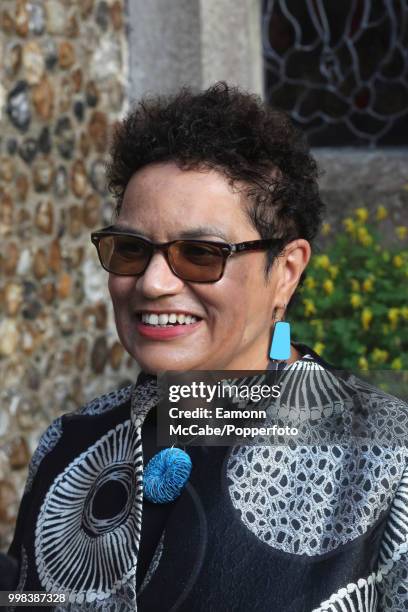 Scottish poet and novelist, Jackie Kay, Aldeburgh, Suffolk, 19th June 2017.