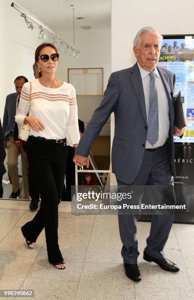 Mario Vargas LLosa and Isabel Preysler atttend XI Latin America Atlantic Forum organised by Fundacion para la Libertad on July 6, 2018 in Madison,...