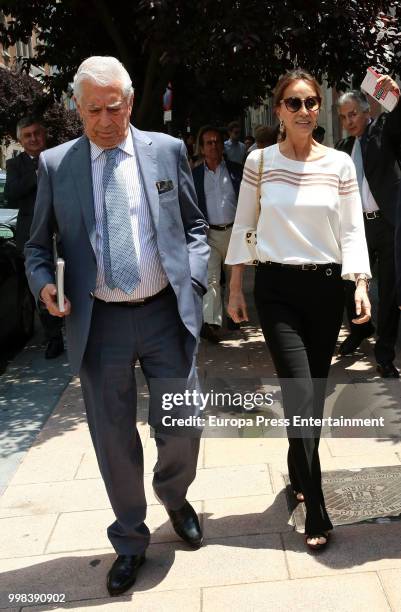 Mario Vargas LLosa and Isabel Preysler atttend XI Latin America Atlantic Forum organised by Fundacion para la Libertad on July 6, 2018 in Madison,...