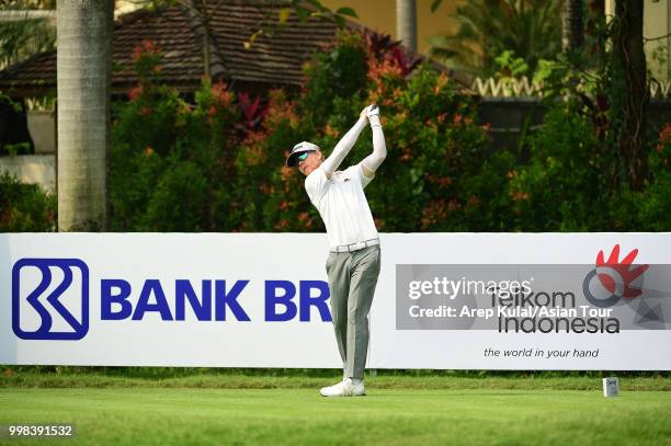 Scott Vincent of Zimbabwe pictured during the third round of the Bank BRI Indonesia Open at Pondok Indah Golf Course on July 14, 2018 in Jakarta,...