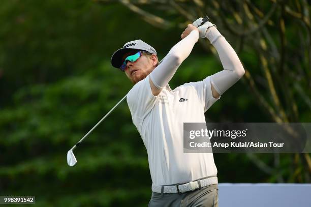 Scott Vincent of Zimbabwe pictured during the third round of the Bank BRI Indonesia Open at Pondok Indah Golf Course on July 14, 2018 in Jakarta,...