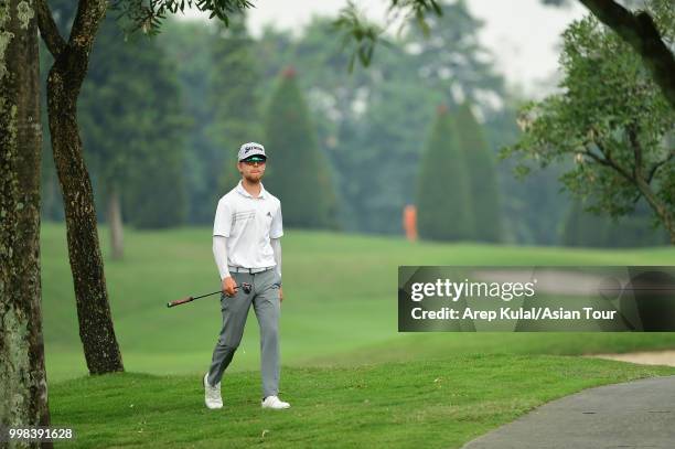 Scott Vincent of Zimbabwe pictured during the third round of the Bank BRI Indonesia Open at Pondok Indah Golf Course on July 14, 2018 in Jakarta,...