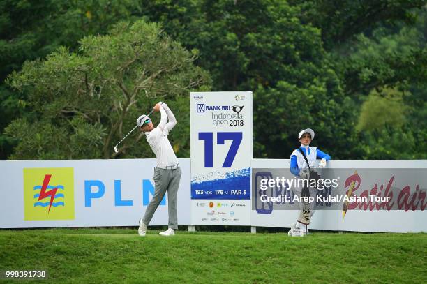 Scott Vincent of Zimbabwe pictured during the third round of the Bank BRI Indonesia Open at Pondok Indah Golf Course on July 14, 2018 in Jakarta,...