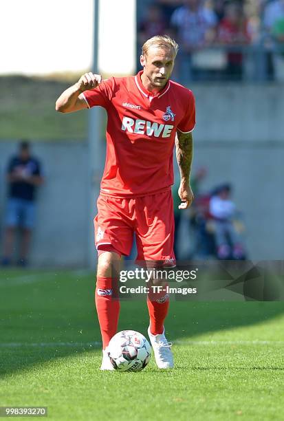 Marcel Risse of Koeln controls the ball during the friendly match between Wuppertaler SV and 1. FC Koeln on July 8, 2018 in Wuppertal, Germany.