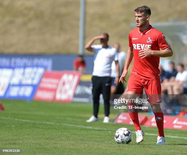 Salih Oezcan of Koeln controls the ball during the friendly match between Wuppertaler SV and 1. FC Koeln on July 8, 2018 in Wuppertal, Germany.