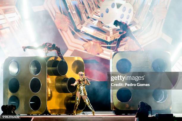 Katy Perry performs on the Mundo Stage on day 4 of Rock in Rio Lisbon on June 30, 2018 in Lisbon, Portugal.