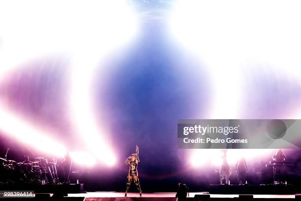 Katy Perry performs on the Mundo Stage on day 4 of Rock in Rio Lisbon on June 30, 2018 in Lisbon, Portugal.