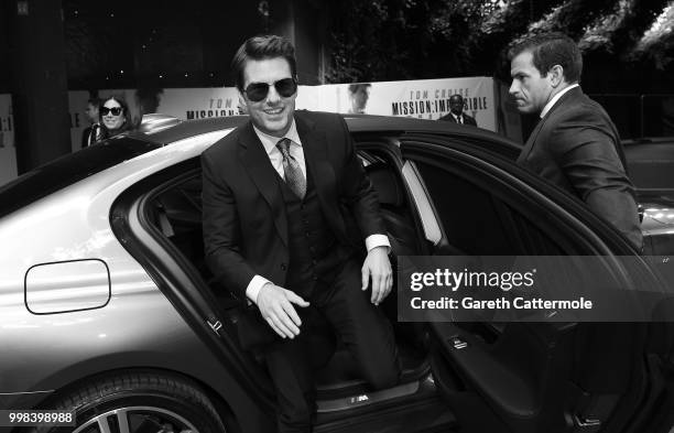 Tom Cruise attends the "Mission: Impossible - Fallout" UK premiere on July 13, 2018 in London, England.