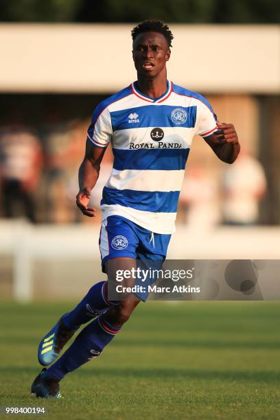 Idrissa Sylla of Queens Park Rangers during the Pre-Season Friendly between Staines Town and Queens Park Rangers at Wheatsheaf Park on July 13, 2018...