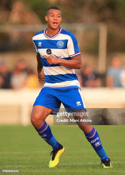 Giles Phillips of QPR during the Pre-Season Friendly between Staines Town and Queens Park Rangers at Wheatsheaf Park on July 13, 2018 in Staines,...