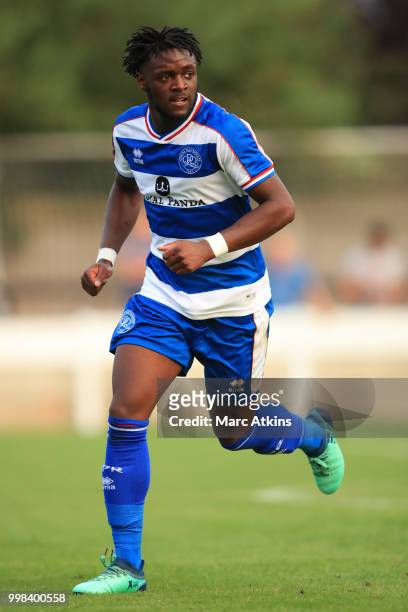 Aramide Oteh of QPR during the Pre-Season Friendly between Staines Town and Queens Park Rangers at Wheatsheaf Park on July 13, 2018 in Staines,...