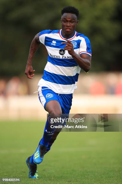 Idrissa Sylla of Queens Park Rangers during the Pre-Season Friendly between Staines Town and Queens Park Rangers at Wheatsheaf Park on July 13, 2018...
