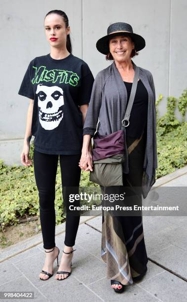 Veronica Forque and Maria Forque attend 'La Vida a palos' theatre play on July 5, 2018 in Madrid, Spain.