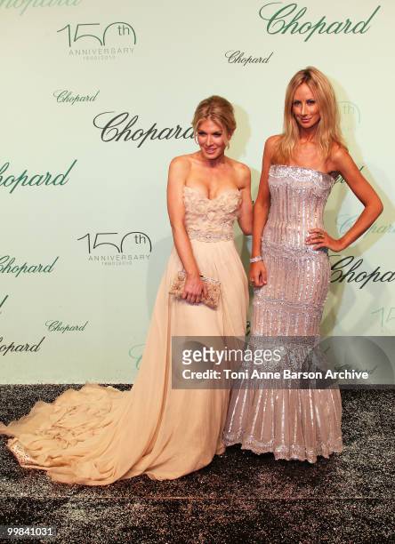 Hofit Golan and Lady Victoria Hervey attend the Chopard 150th Anniversary Party at the VIP Room, Palm Beach during the 63rd Annual International...